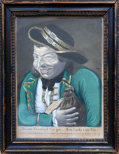 Load image into Gallery viewer, Twenty Thousand I've got - How Lucky's My Lot 18C Droll mezzotint  original frame
