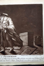 Load image into Gallery viewer, Lovat’s Ghost on Pilgrimage 18c mezzotint eng . Ireland based on  Hogarth