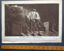 Load image into Gallery viewer, Lovat’s Ghost on Pilgrimage 18c mezzotint eng . Ireland based on  Hogarth