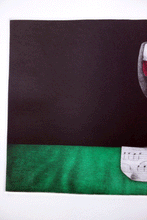 Load image into Gallery viewer, Rose, glass and music mezzotint print by Tomoe Yokoi