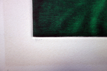 Load image into Gallery viewer, Rose, glass and music mezzotint print by Tomoe Yokoi