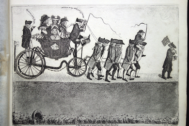 The Lawnmarket Coach; or A Journey Along the Mound etching by John Kay