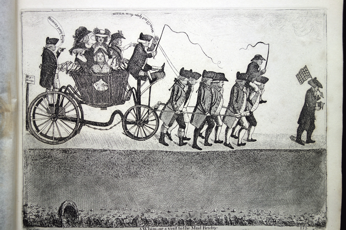 The Lawnmarket Coach; or A Journey Along the Mound etching by John Kay