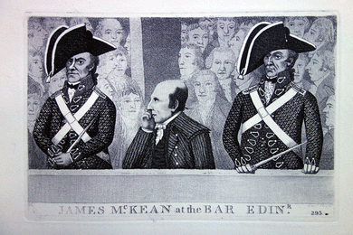 James McKean at the Bar Edinburgh etching by John Kay
