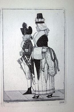 Captain Blair and his Wife, Who, Though a Tall Woman, Always Wore High-heeled Shoes 