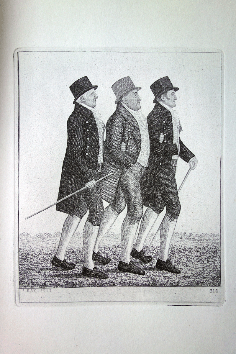 Three Social Friends, Mr Robert Kay, Mr Louis Cauvin, and Mr David