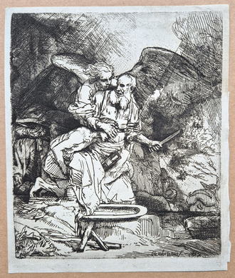 Rembrandt Abraham's Sacrifice etching heliogravure Armand Durand