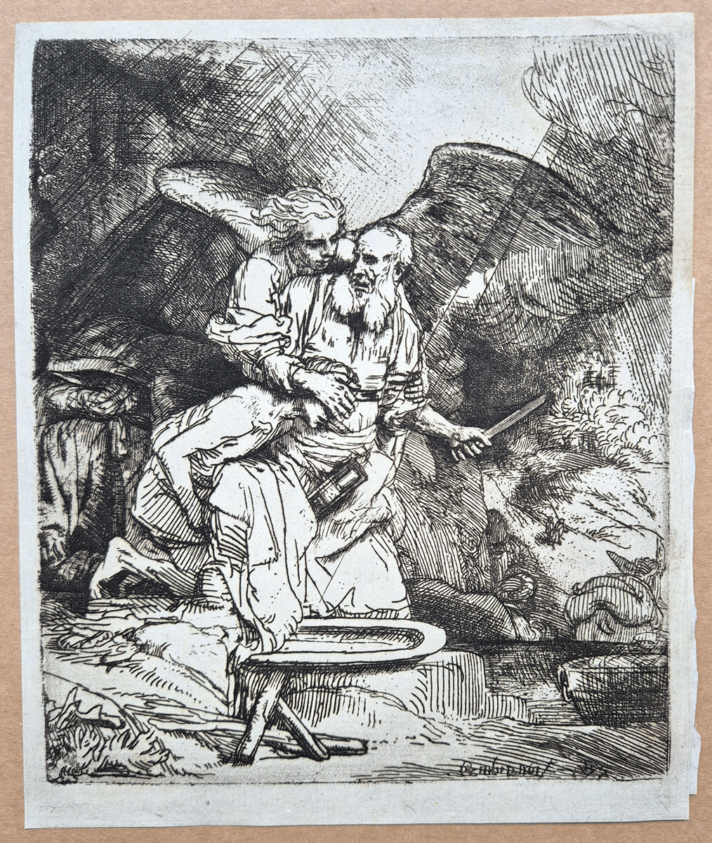 Rembrandt Abraham's Sacrifice etching heliogravure Armand Durand