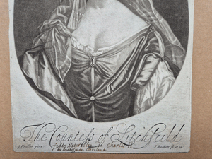 The Countess of Litchfield, mezzotint by Isaac Beckett, after Sir Godfrey Kneller