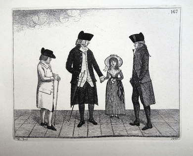Mr. James Rae, Dr. William Laing, and Dr. James Hay etching by John Kay