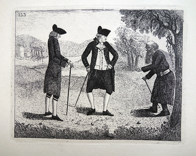 The Hon. Basil Cochrane, and James Edgar,  Commissioners of the Customs and Blue Gown beggar