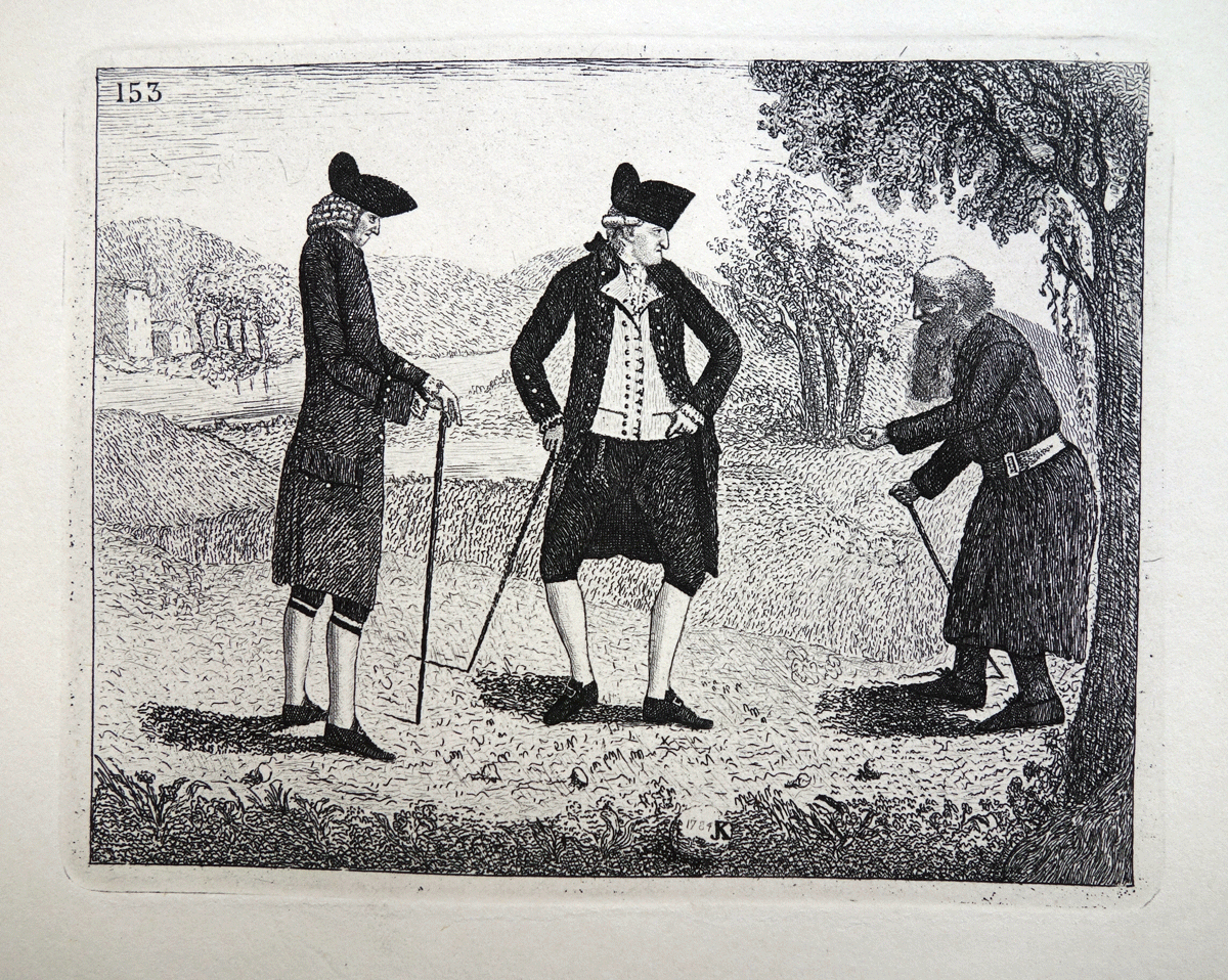 The Hon. Basil Cochrane, and James Edgar,  Commissioners of the Customs and Blue Gown beggar