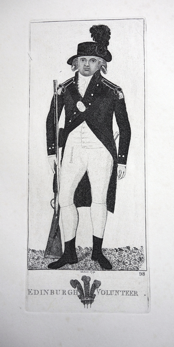 Archibald Gilchrist Royal Edinburgh Volunteers - Antique Print 1794 by John Kay