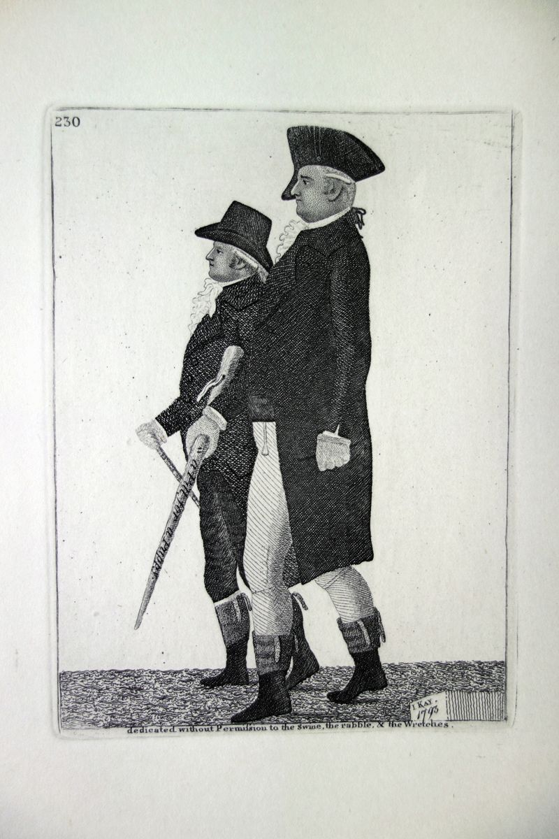 Archibald Hamilton Rowan, Esq., of Killileagh, in Ireland, and The Hon. Simon Butler John Kay etching 18c