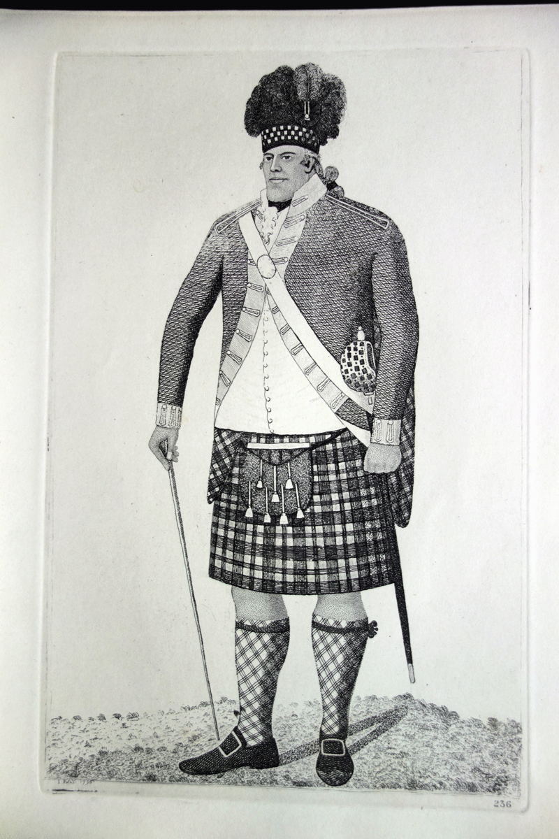 Samuel McDonald, In the Uniform of the Sutherland Fencibles John Kay etching 18c