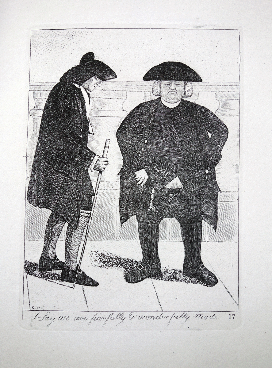 Alexander Hunter, Esq. of Polmood, and Roger Hog, Esq. of Newliston John Kay etching