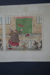 Boris OKlein dogs early triptych