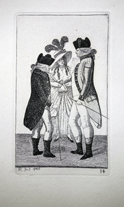 Captain Page and Captain Vicars John Kay etching