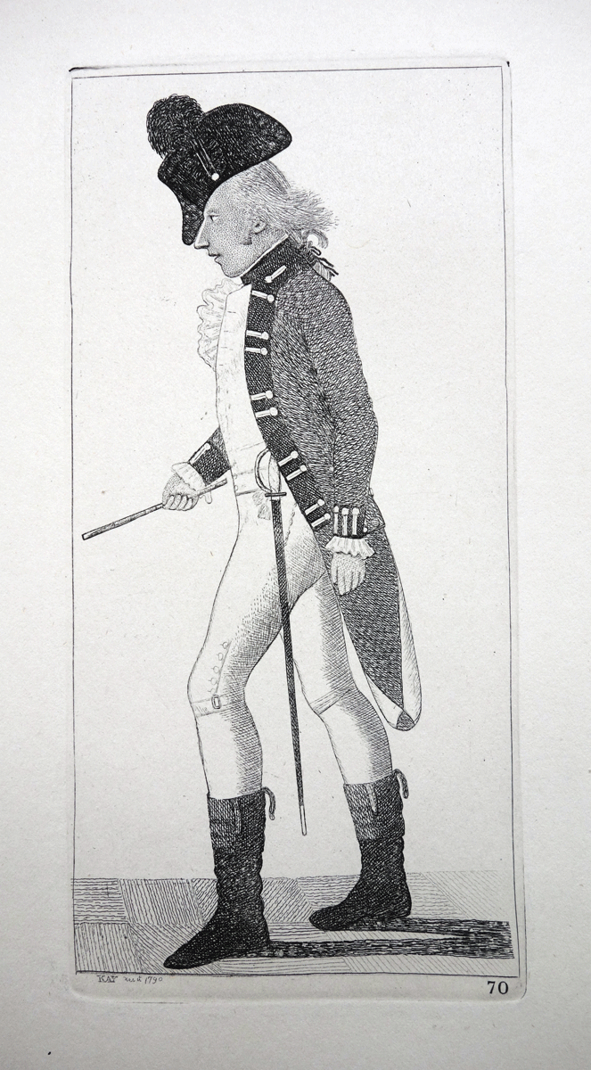 Captain Hind John Kay etching 18c