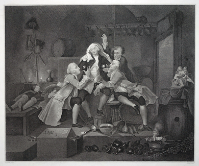Charity in the Cellar Hogarth engraving