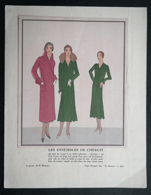 Les Ensembles de Cheruit fashion plate La Mode Pratique 1931