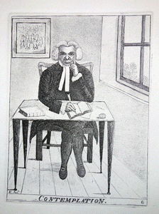 Contemplation (A portrait of Lord Monboddo)  John Kay etching