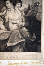 Load image into Gallery viewer, Cornelia and her Children 18C stipple engraving Wilkin after Reynolds