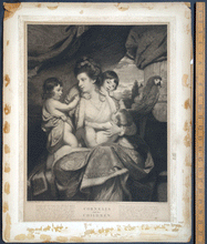 Load image into Gallery viewer, Cornelia and her Children 18C stipple engraving Wilkin after Reynolds