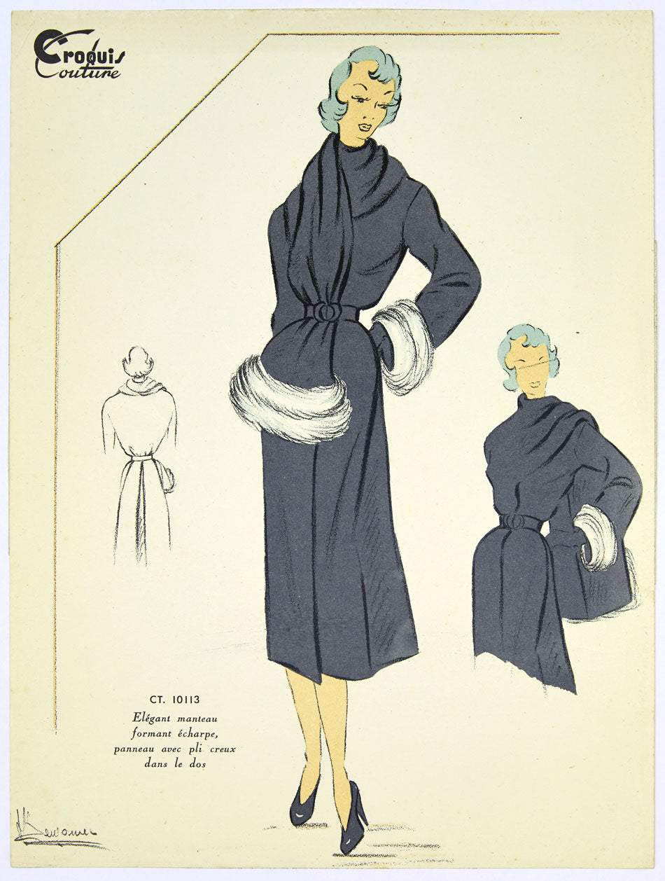 Croquis-Couture 50s fashion plate