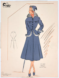 Croquis Couture 50s  fashion plate 5
