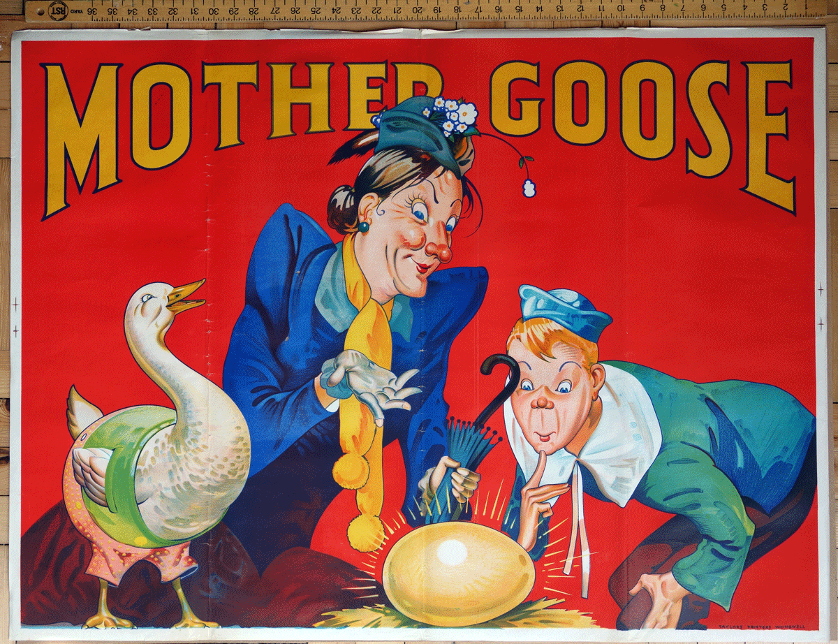 Mother Goose 1930s theatre poster