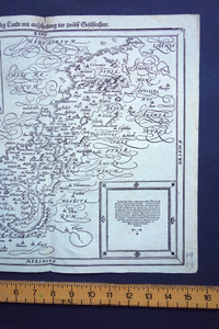 Holy Land divided among the 12 tribes ‘Des Heiligen Landes etc’ map Munster