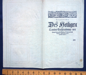 Holy Land divided among the 12 tribes ‘Des Heiligen Landes etc’ map Munster