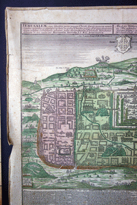Jerusalem cum suburbiis map Seuter Lotter
