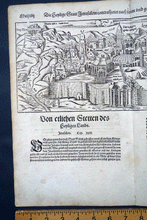 Load image into Gallery viewer, Jerusalem ‘Die Heylige Statt Jerusalem ‘ map Munster Cosmographia Universalis