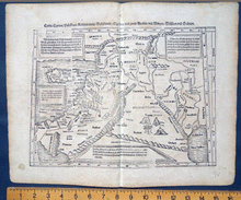 Load image into Gallery viewer, Cyprus, Syria, Palestine Mesopotamia after Ptolemy map Cosmographia Munster