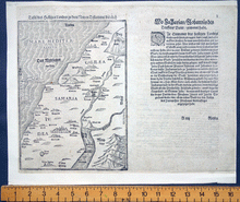 Load image into Gallery viewer, Holy Land map  ‘Tafel des Heiligen Landes zu dem Newen Testament Dienlich’ Bunting
