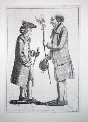 Dr. Glen and the Daft Highland Laird John Kay etching