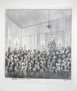 Dr. James Graham Lecturing in Edinburgh  John Kay etching