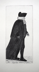 Dr. William Robertson, D.D. In His Full Clerical Dress John Kay etching 18c