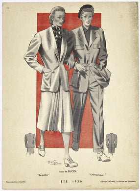 Edition Adam La Revue D' Homme 50s fifties fashion plate 6