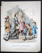 Load image into Gallery viewer, Victorian Children fashion plates from ‘La Mode Illustree’ and ‘Milliner and Dressmaker’