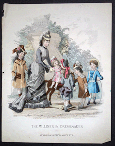 Victorian Children fashion plates from ‘La Mode Illustree’ and ‘Milliner and Dressmaker’