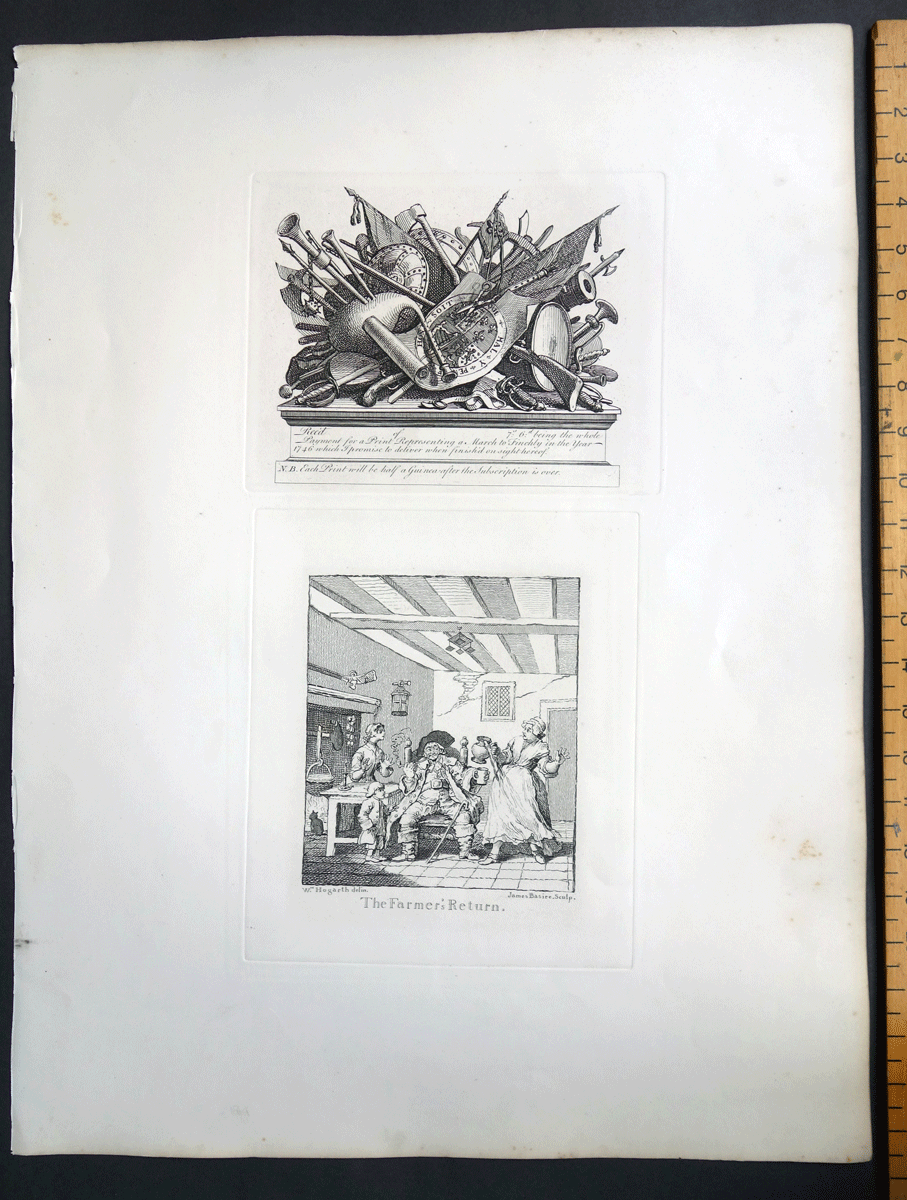 Receipt for March to Finchley and The Farmers Return Hogarth