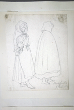 Load image into Gallery viewer, G R Lewis Louvain Brussels Antwerp 5 drawings of figures 1835