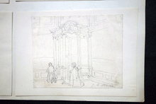 Load image into Gallery viewer, G R Lewis drawings people Brussels and  Aix La Chapelle 1835
