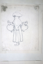 Load image into Gallery viewer, G R Lewis Louvain Brussels Antwerp 5 drawings of figures 1835