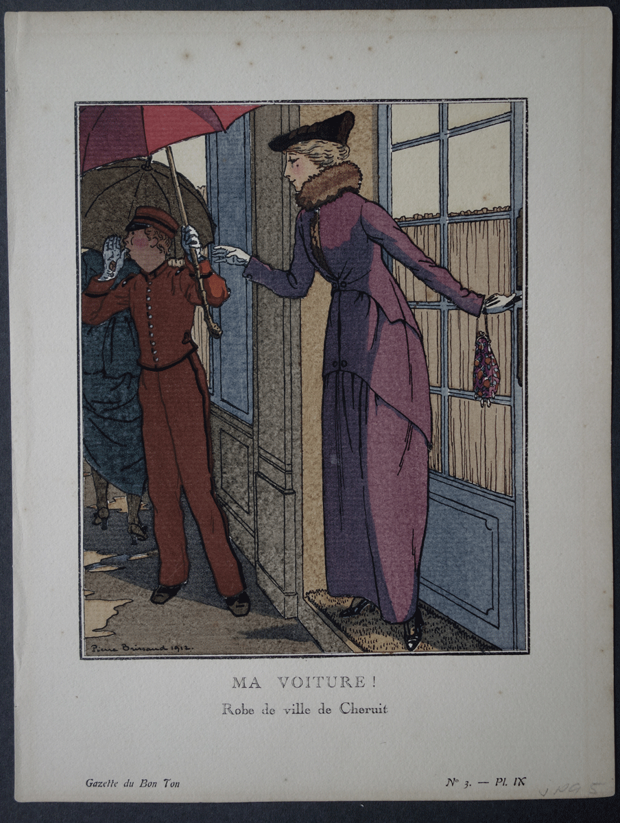 Gazette du Bon Ton Ma Voiture fashion plate No 3 PL IX