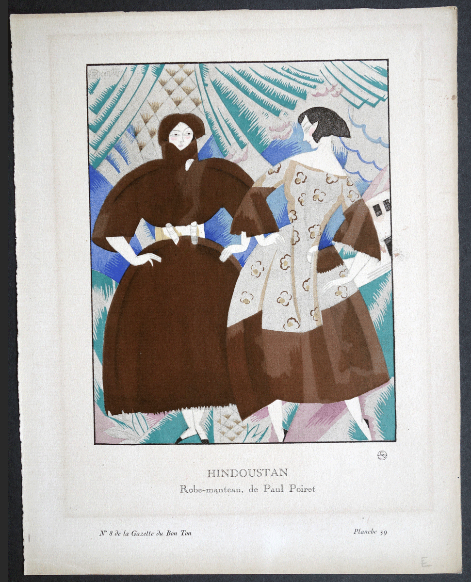 Gazette du Bon Ton fashion plate Hindoustan Poiret