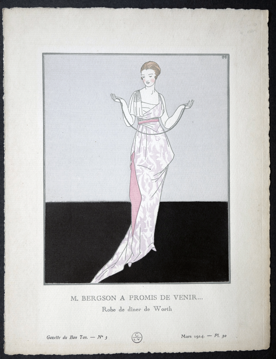 Gazette du Bon Ton fashion plate 1914 Worth M Bergson